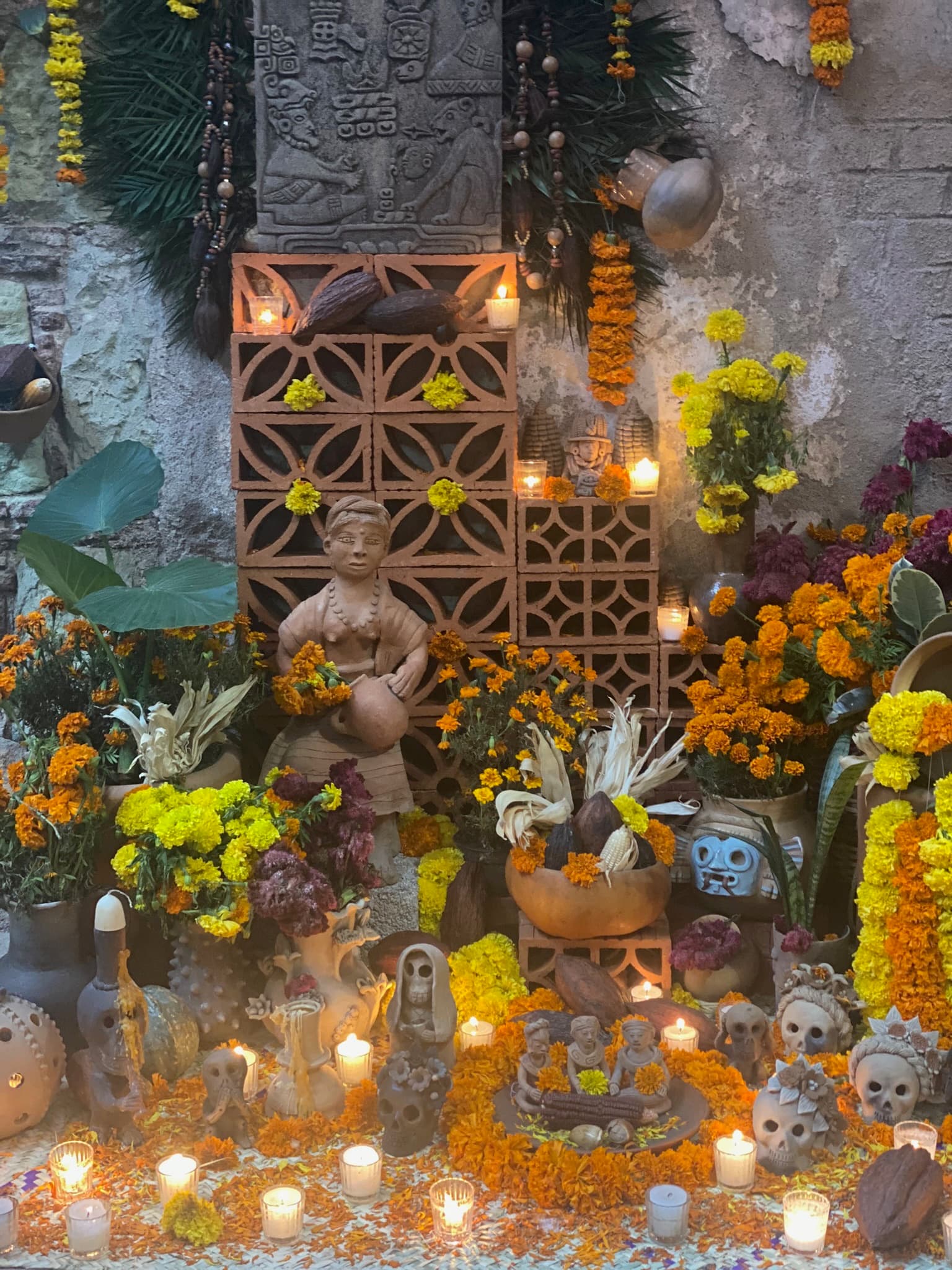 A Day of the Dead altar, layered with tradition